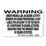 Equine Liability Signs U - W