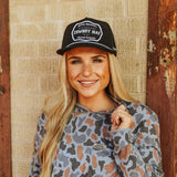 “Cowboy Hat” Performance Patch Rope Hat - Black