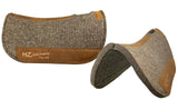 Chocolate Grey 100% Pressed Wool Ultimate Trail Saddle Pad with Brown Stitching