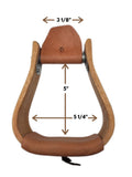 3" Overshoe Stirrups with Leather Wears & Treads