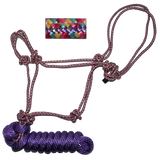 Rope Halter, 5/16" Diamond Multi Braided with 8' Lead