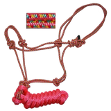 Rope Halter, 5/16" Diamond Multi Braided with 8' Lead