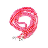 Braided Barrel / Roping Reins 8 ft, 2 Nickel Plated Scissor Snaps, Solid Colors