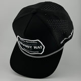 “Cowboy Hat” Performance Patch Rope Hat - Black
