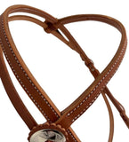 Deluxe Mahogany Browband Headstall