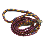 Braided Barrel / Roping Reins 8 ft, 2 Nickel Plated Scissor Snaps, Multi Tone Colors