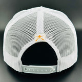 “Cowboy Hat” Patch Rope Trucker Hat - White