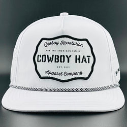 “Cowboy Hat” Performance Patch Rope Hat - White