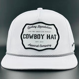 “Cowboy Hat” Performance Patch Rope Hat - White