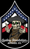 “American Gangster” Cowboy Revolution Apparel Co. Iron-On Patch & Sticker Set