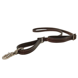 Dark Leather Stitched Tiedown