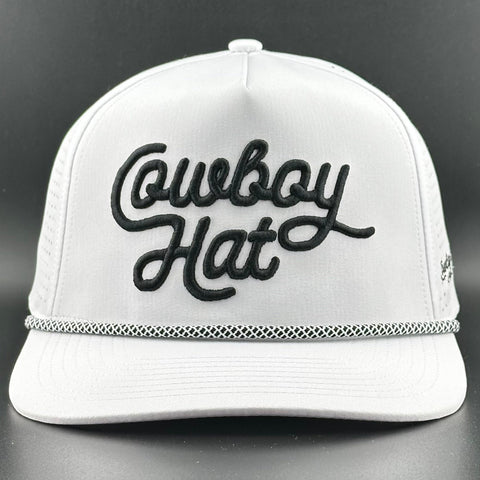 “Cowboy Hat” Summer Edition - Performance Trucker Rope Hat - White