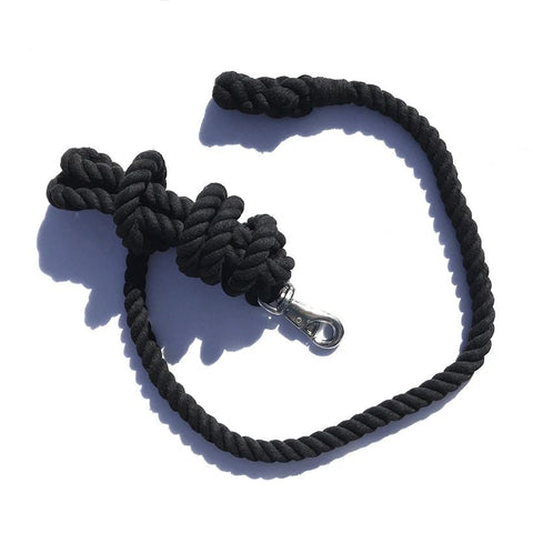 Cotton Lead Rope 3/4" x 10', Nickel Plated Bull Snap