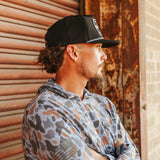 “Cowboy Hat” Performance Patch Rope Hat - Black