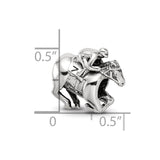 Sterling Silver Race Horse Bead Charm