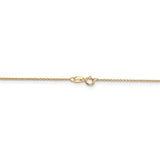 14k Yellow Gold Satin and Polished Horseshoe (10mm) Necklace