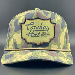 Woodland Camo Patch “Cowboy Hat” - Performance Rope Hat