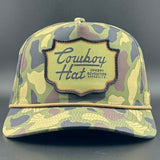 Woodland Camo Patch “Cowboy Hat” - Performance Rope Hat