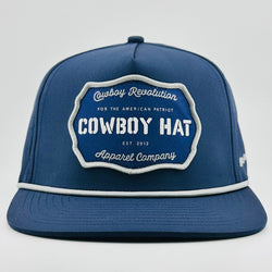 “Cowboy Hat” Performance Patch Rope Hat - Navy Blue