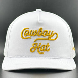 The Original “Cowboy Hat” 5-panel Trucker Hat - White