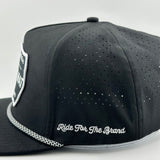 “Cowboy Hat” Performance Patch Rope Hat - Black