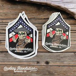 “American Gangster” Cowboy Revolution Apparel Co. Iron-On Patch & Sticker Set
