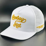 The Original “Cowboy Hat” 5-panel Trucker Hat - White