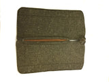Gray Wool Saddle Pad with Latigo Leather