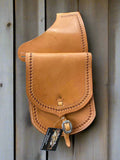 9" Natural Basket Border Saddle Bag