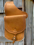 9" Natural Basket Border Saddle Bag