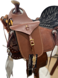 Ultra Rider Brown Horn Bag with Detachable Holster