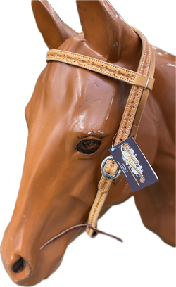 Colorado Gold Border Tooled Headstall