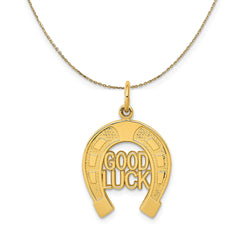 14k Yellow Gold Good Luck Horseshoe Necklace