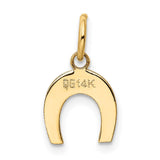14k Yellow Gold Horseshoe Charm in Polished