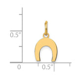 14k Yellow Gold Horseshoe Charm in Polished