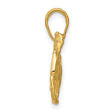 14k Yellow Gold Small Walking Horse Pendant