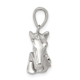 Sterling Silver Polished Horse Head Pendant