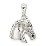 Sterling Silver Polished Horse Head Pendant