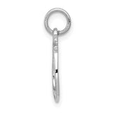 14k White or Yellow Gold Horseshoe Charm or Pendant, 10mm (3/8 inch)