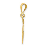 14k Yellow or White Gold Four Leaf Clover and Horseshoe Pendant, 15mm