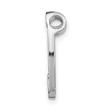 14k White Gold Horseshoe Chain Slide Pendant, 15mm (9/16 inch)