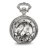 Charles Hubert Antiqued Finish Horses Pocket Watch