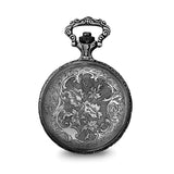 Charles Hubert Antique Chrome Finish Horse Pocket Watch
