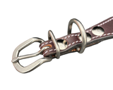 Epic Padded Leather Dog Collar with Beaded Design F