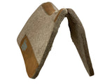Beige 100% Compress Wool Contour Pad- Turquoise Stitching