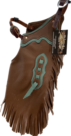 Toddler Sea Foam Green and Brown Chinks