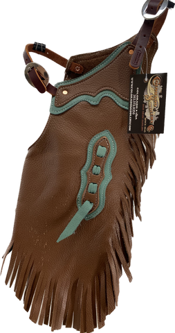 Toddler Sea Foam Green and Brown Chinks
